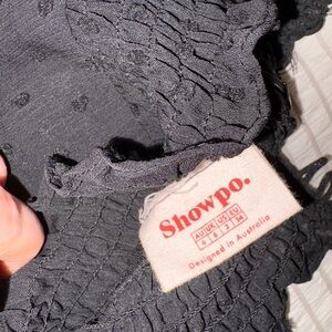 Showpo Midnight Textured Fabric